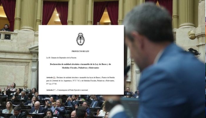 La izquierda reclama en Diputados la declaración de nulidad de la Ley de Bases y el Paquete fiscal