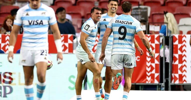 Los Pumas 7’s festejaron el bicampeonato de la fase regular con un bronce en Singapur