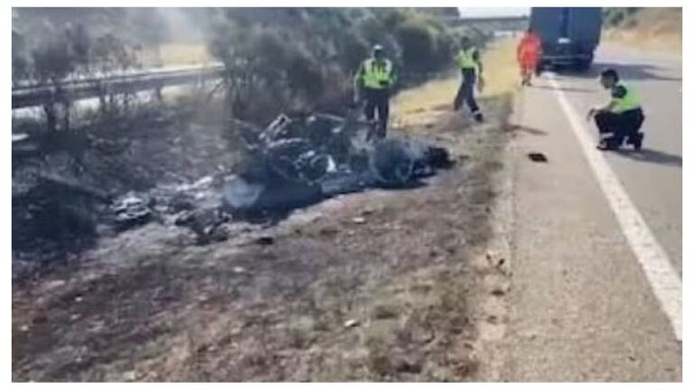 Así quedó el auto de Diogo Jota tras el accidente que le ocasionó la muerte