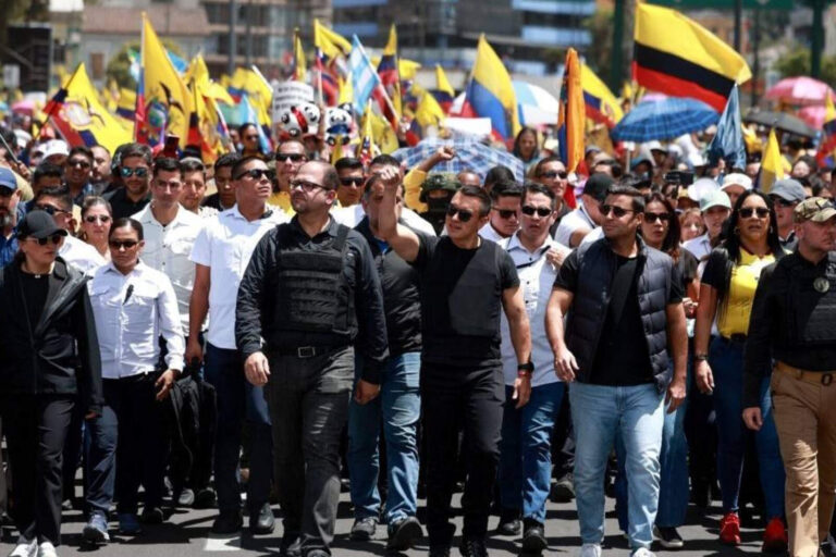 Noboa convoca a una nueva marcha en Guayaquil por la paz y la justicia