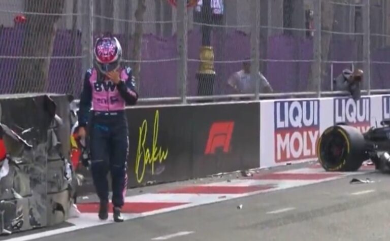 Franco Colapinto se golpeó al final de la Q1 y largará 16 en el Gran Premio de Azerbaiyán