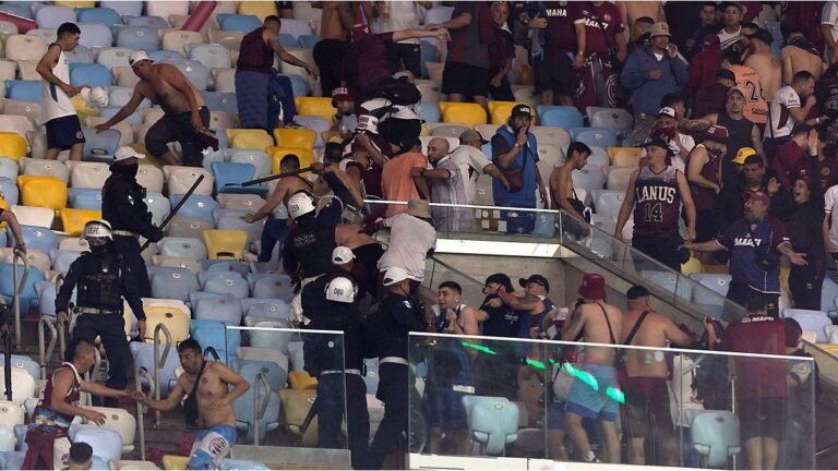 Indignante: la represión de la policía de Brasil que sufrieron los hinchas de Lanús en el Maracaná
