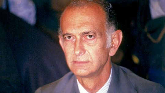José Alfredo Martínez de Hoz, ministro de Economía en 1976, durante un discurso.