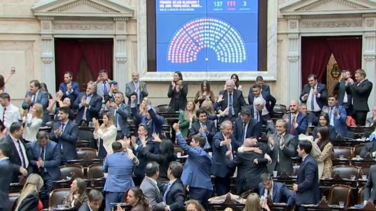 Sesión de la Cámara de Diputados durante la votación de la reforma de la Ley de Glaciares