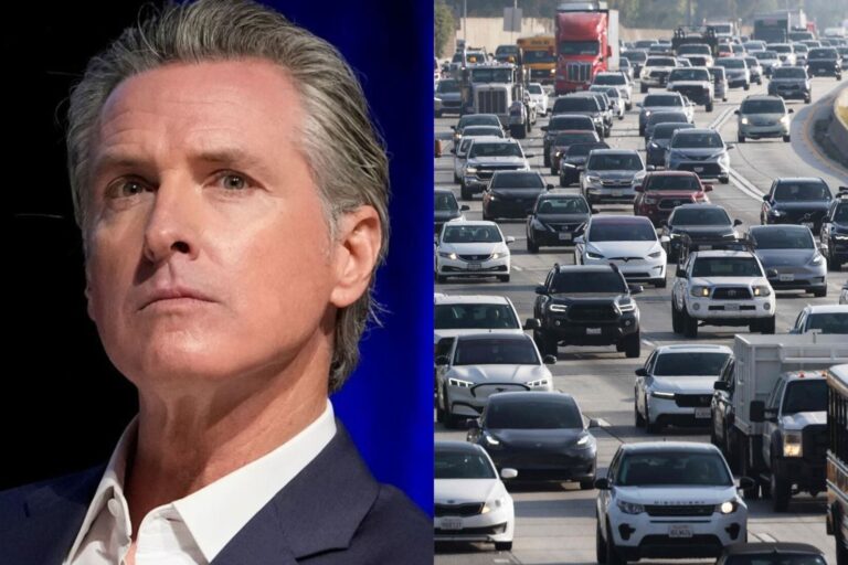 Gobernador Gavin Newsom presenta la nueva licencia de conducir con código de barras digital de California.
