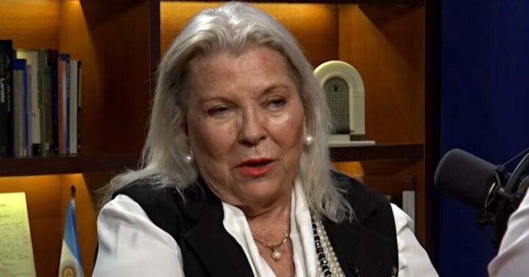 Elisa Carrió en una entrevista televisiva.