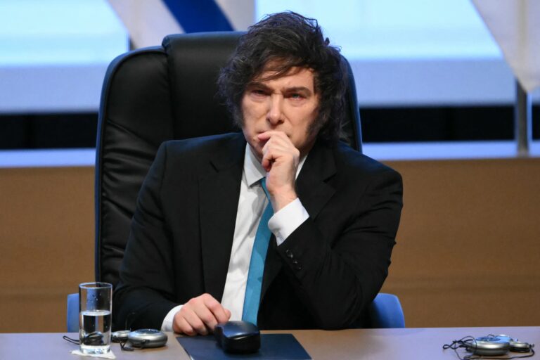 Javier Milei en conferencia de prensa