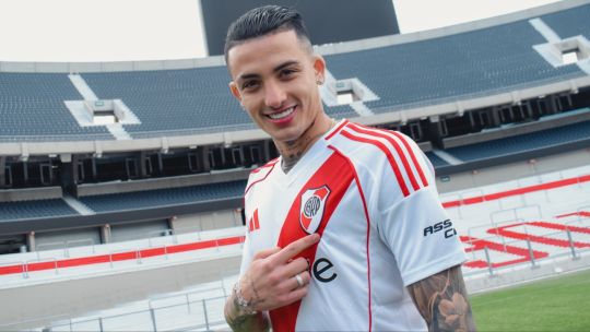 Kevin Castaño, jugador de River Plate, durante un entrenamiento.