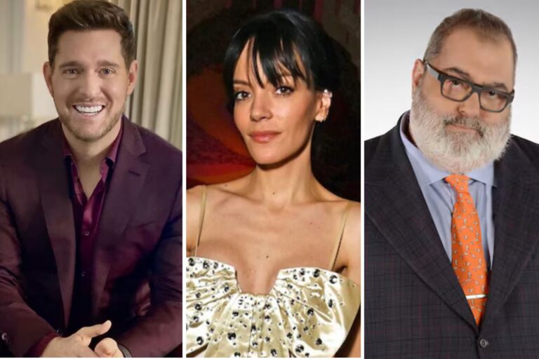 Michael Bublé y Lily Allen en el estudio de The Jonathan Ross Show
