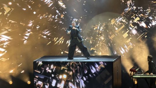 Ricky Martin durante su presentación en el Campo Argentino de Polo de Buenos Aires.