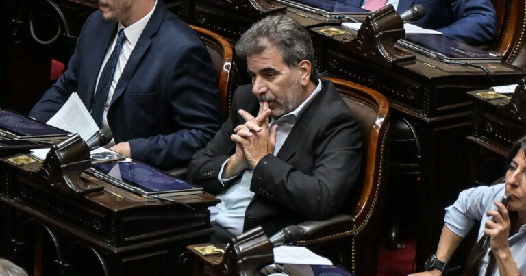 Cristian Ritondo, jefe del bloque del PRO en la Cámara de Diputados, durante una entrevista.