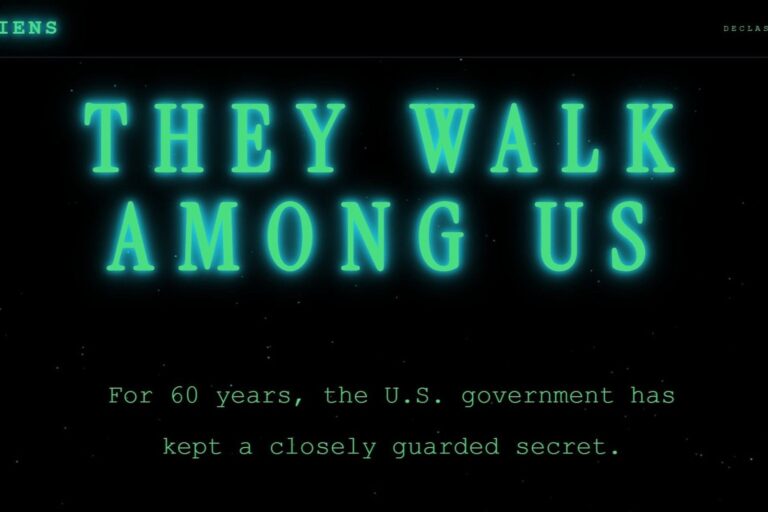Captura de pantalla de la página web de la Casa Blanca que compara migrantes con extraterrestres