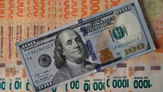 Gráfico de cotización del dólar y rendimiento financiero