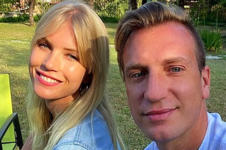 Daniela Christiansson soplando velas de cumpleaños en su casa de Nordelta