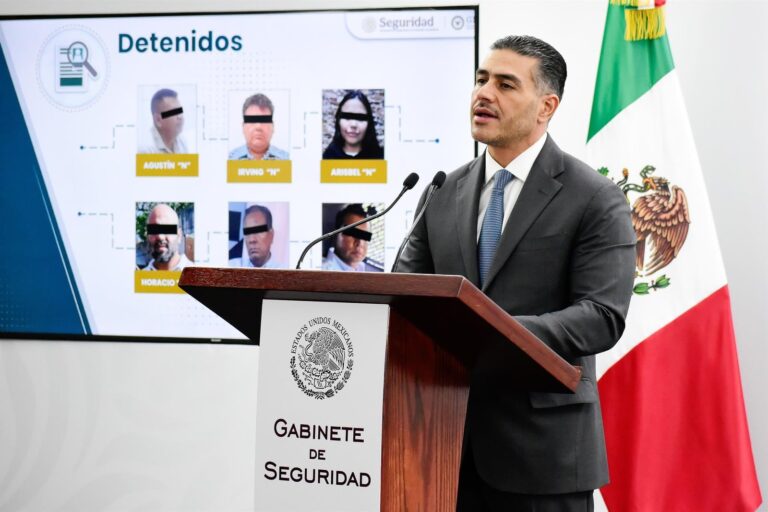 Imagen de Omar García Harfuch anunciando la detención de Isai 'N'
