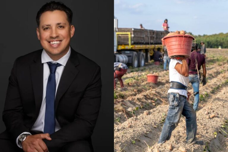Empresario hispano Mario Guerrero en su oficina en Houston, Texas