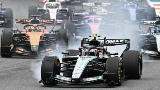 Motor V8 de Fórmula 1 en un monoplaza