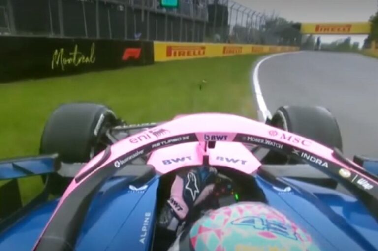 Franco Colapinto en boxes durante el Gran Premio de Canadá