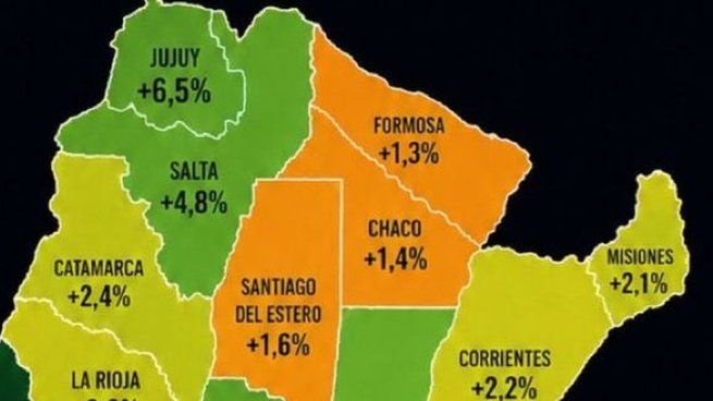 Mapa económico con errores geográficos compartido por Javier Milei