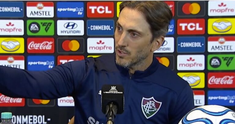 Luis Zubeldía en conferencia de prensa tras la derrota de Fluminense ante Bolívar en la Copa Libertadores