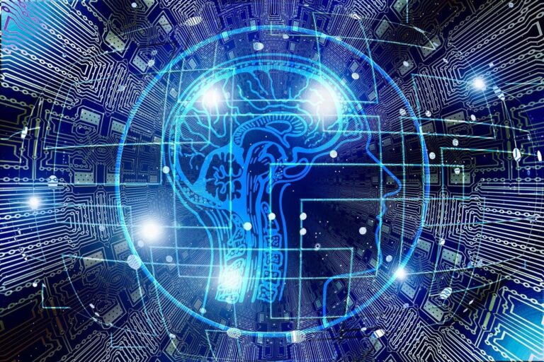 Persona usando inteligencia artificial en una oficina moderna