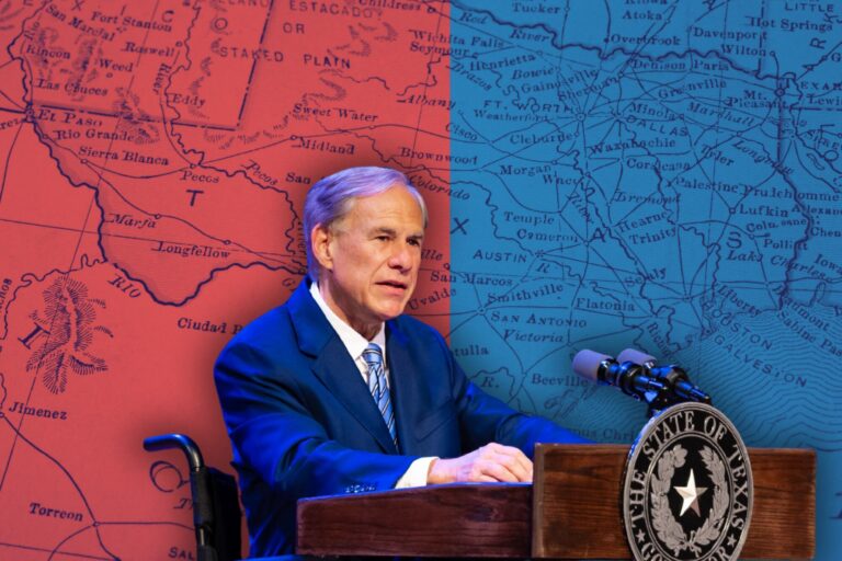 Greg Abbott y Ted Cruz en un evento político en Texas