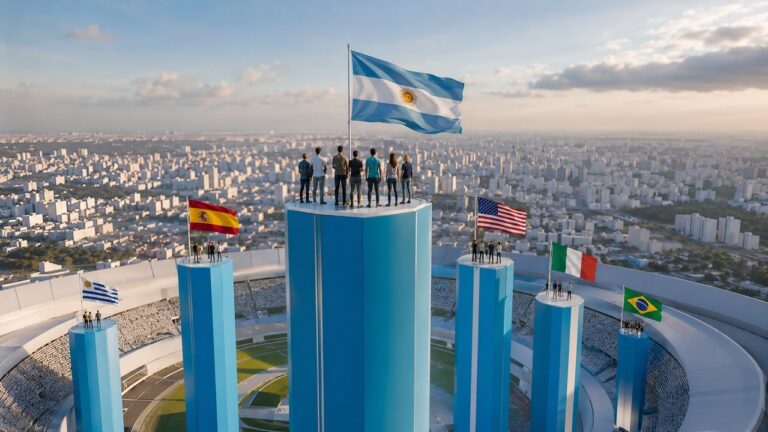 Mapa o gráfico del ranking de países con mayor cantidad de argentinos expatriados por millón de habitantes
