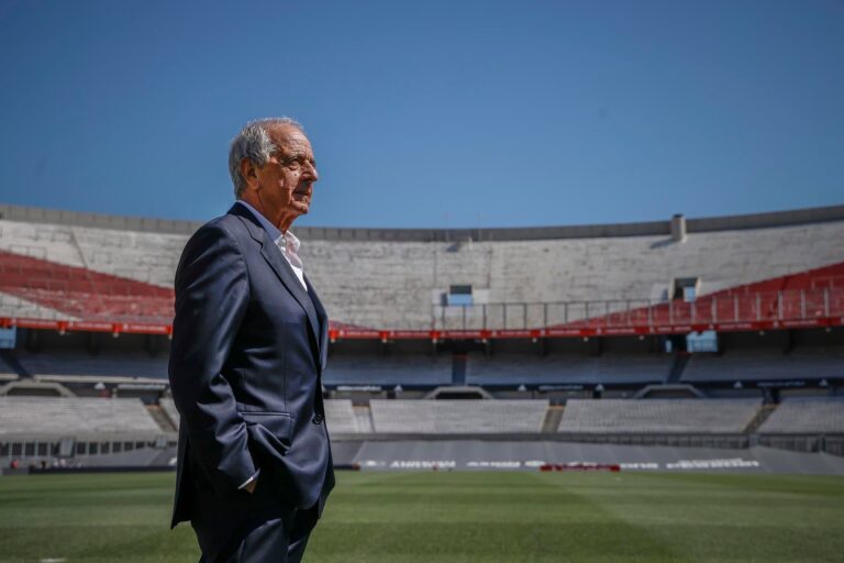 Rodolfo D’Onofrio, expresidente de River Plate, en un evento del club
