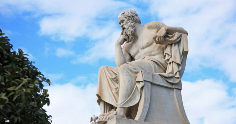 Busto de Sócrates, filósofo griego de la Antigüedad