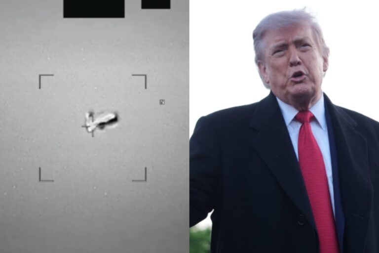 Fotografía de la misión Apolo 17 que muestra tres puntos con formación triangular, uno de los archivos desclasificados por Trump