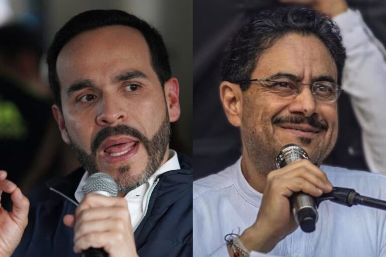 Urna electoral y bandera de Colombia en el balotaje presidencial 2026