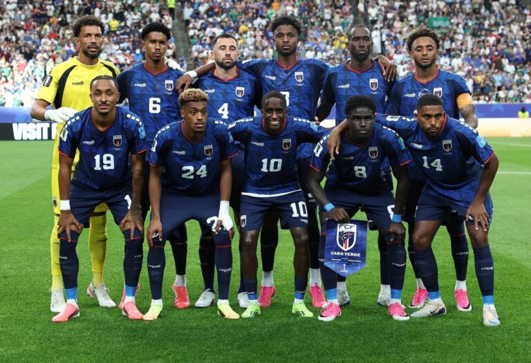 Jugadores de Cabo Verde celebrando un gol durante el Mundial 2026