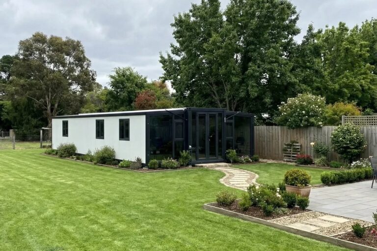 Casa prefabricada de dos dormitorios en Argentina