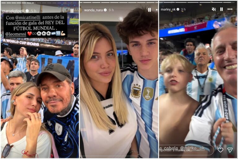 Famosos celebrando el triunfo de la Selección Argentina en el Mundial 2026