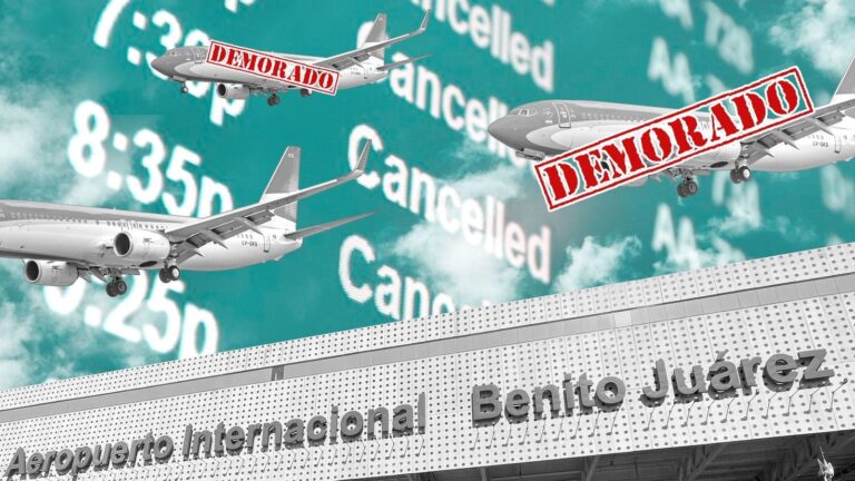 Tablero de vuelos del Aeropuerto Internacional Benito Juárez de la Ciudad de México