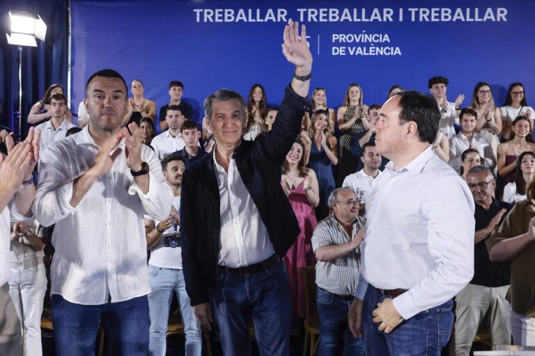 Alberto Núñez Feijóo durante un acto del PP en Valencia