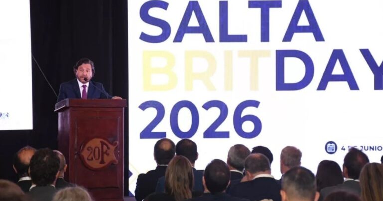 Gobernador Gustavo Sáenz en el BRITDAY 2026 en Salta