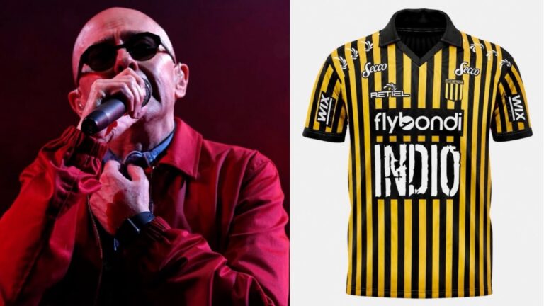 Camiseta de Almirante Brown con estampa del Indio Solari