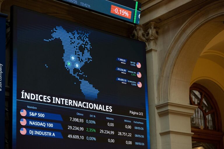 Gráfico del Ibex 35 en alza