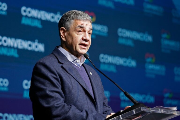 Jorge Macri habla en la convención de CAMARCO en La Rural