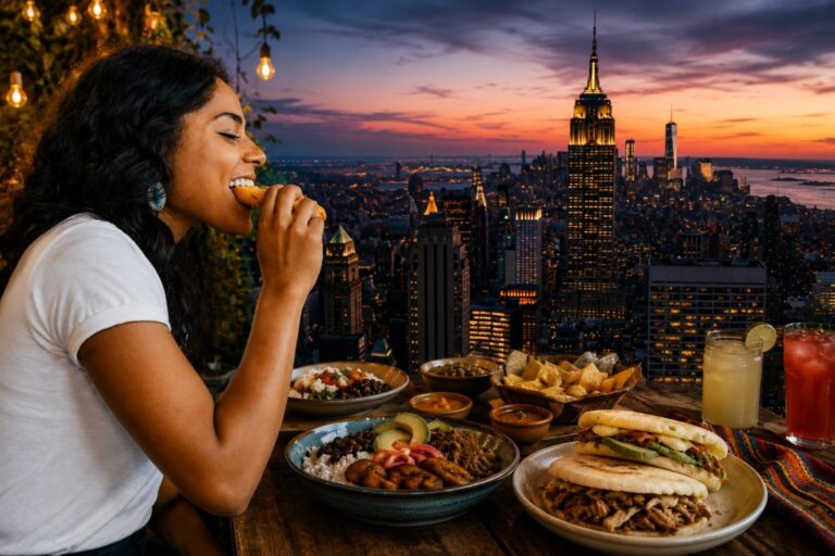 Platos de comida latina en restaurantes de Nueva York