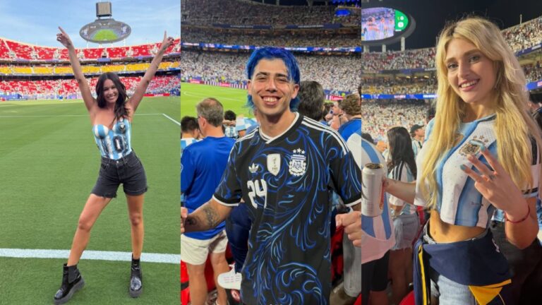 Famosos argentinos celebrando el triunfo de la Selección Argentina sobre Argelia en el Mundial 2026