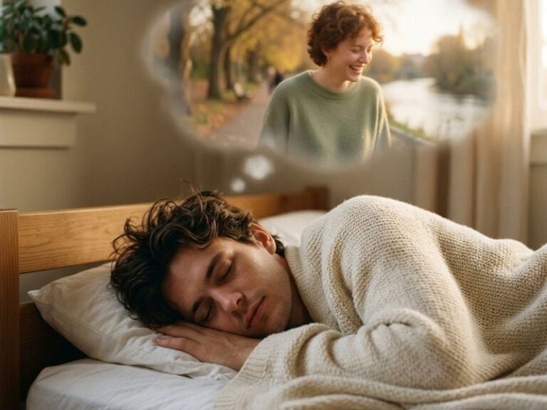Persona durmiendo en una cama