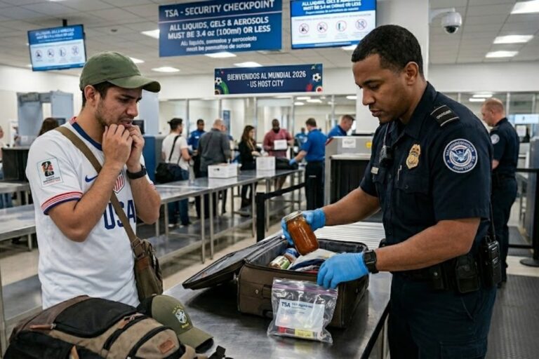 Botellas de aderezo ranch retenidas por la TSA en un control aeroportuario