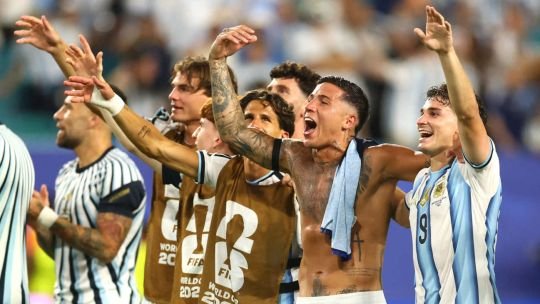 Jugadores de Argentina celebrando un gol en el Mundial 2026