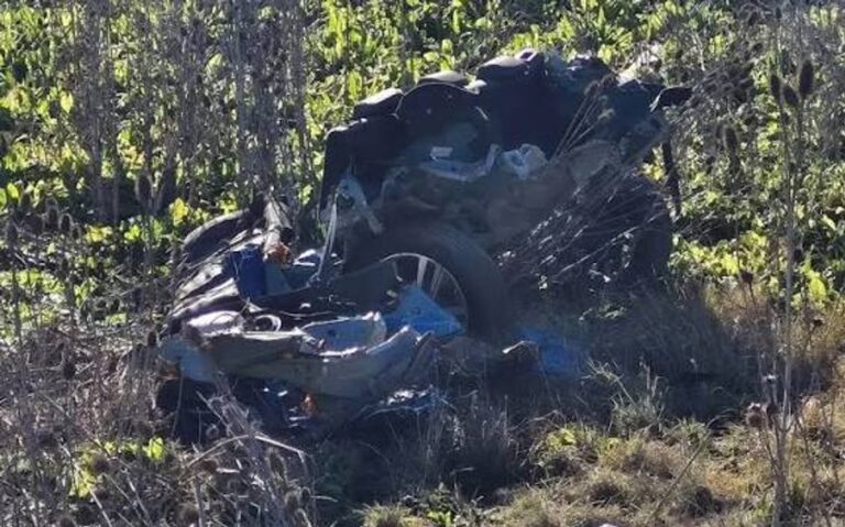 Vista de la ruta provincial 26 en Casilda, escenario del choque fatal