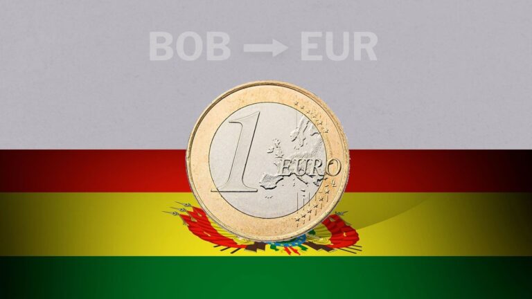 Gráfico de cotización del euro en bolivianos al cierre del 29 de julio