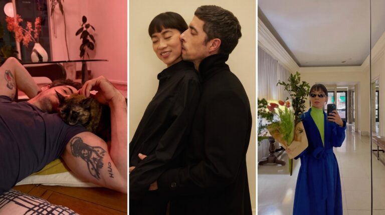 Débora Nishimoto y Esteban Lamothe posan juntos en una fotografía
