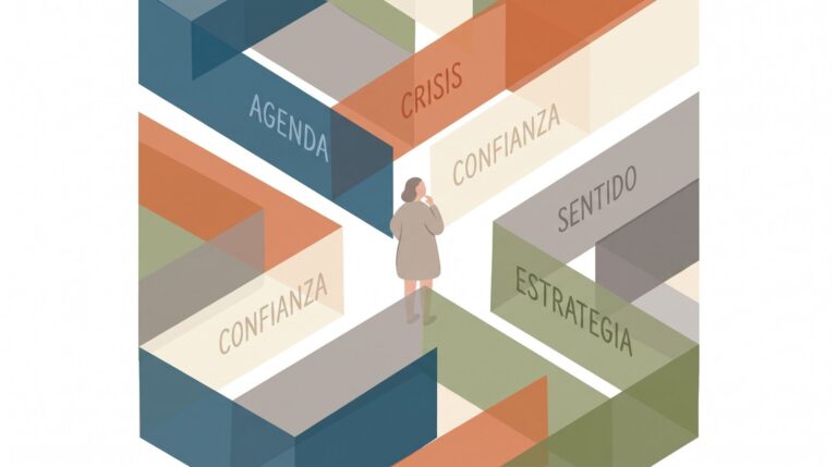 Personas reunidas en una sala de redacción con pantallas y dispositivos digitales