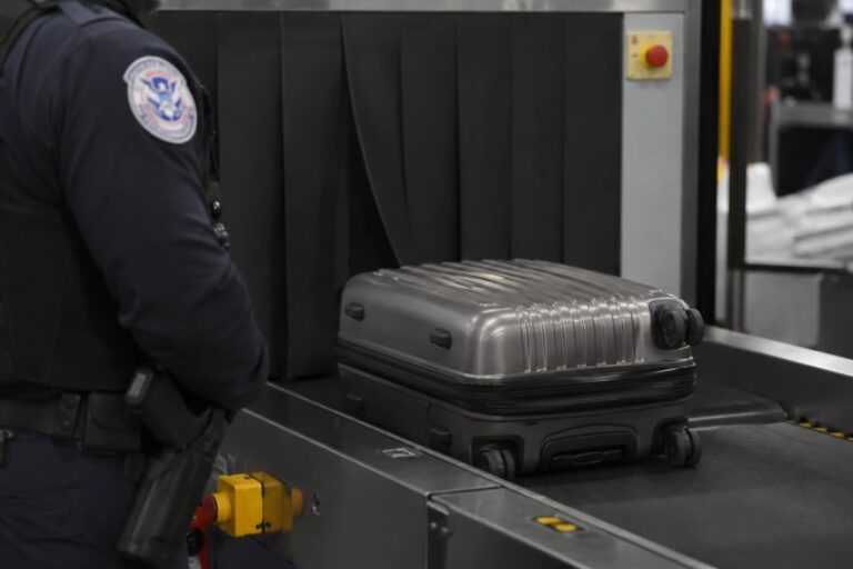 Imagen de rayos X de equipaje en el sistema IRBS de la CBP
